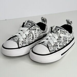 Converse All Star Canvas signature Sneakers - Black/White - Toddler Size‎ 5